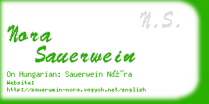 nora sauerwein business card
